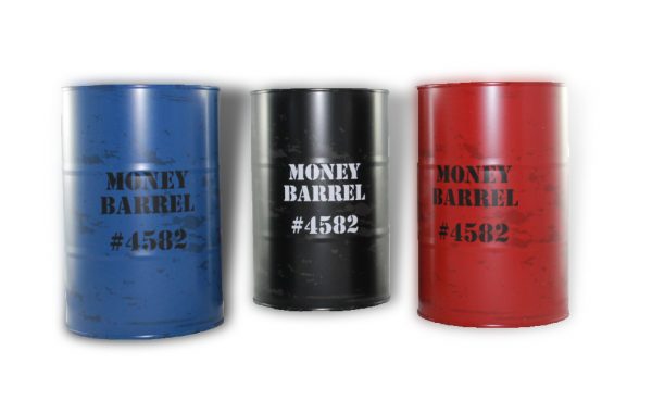 Blikken Spaarpot- Money Barrel- 3 kleuren- ForeverMe.nl